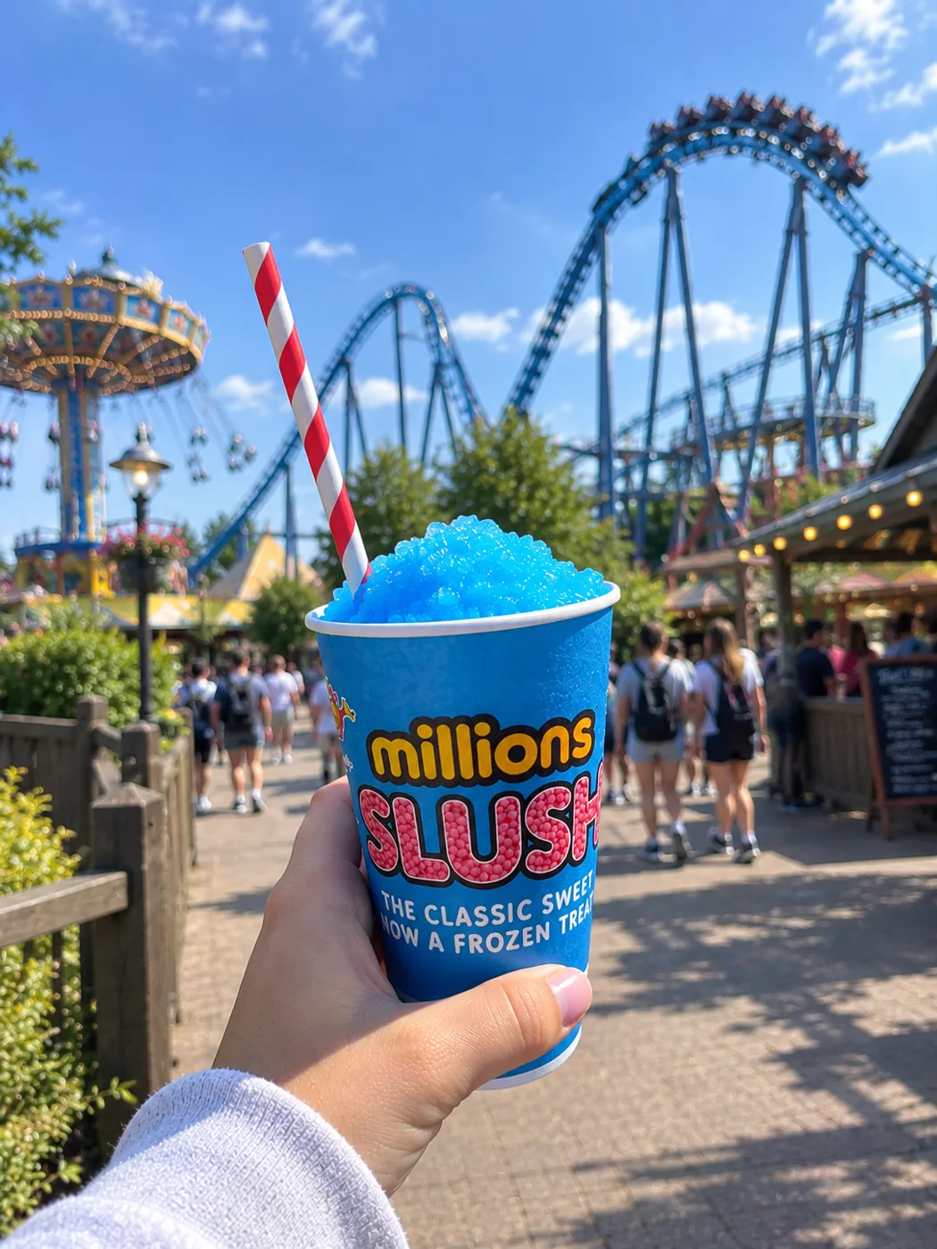 Millions Slush at a theme park