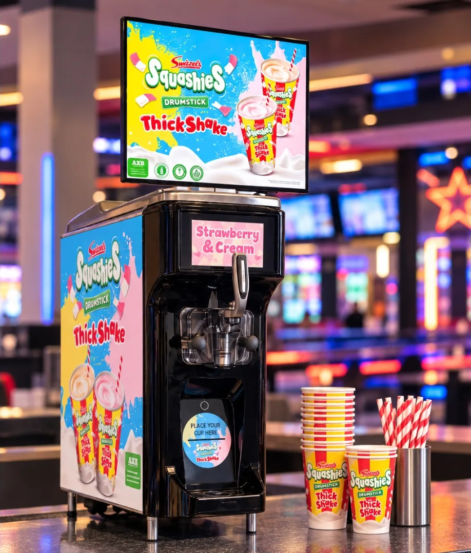Squashies Thickshake machine at a family entertainment centre